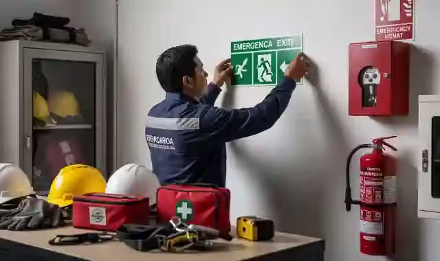 Señalización fotoluminiscente y equipamiento contra incendios conforme NOM-026-STPS y NOM-002-STPS