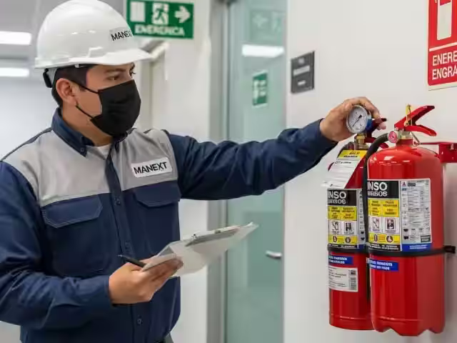 Cilindro de extintor sometido a prueba hidrostática de retimbrado para verificar su resistencia